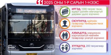 Оюутнууд 1-р сарын 1-нээс төлбөрөө төлж автобусаар зорчдог болно