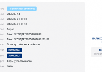 Шинэжинст сум 30 сая төгрөгөөр бөхийн дэвжээний хивс авах тендер зарлажээ