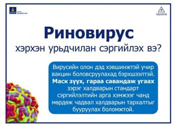 ХӨСҮТ: Риновирусийн халдвар хатгаа болж хүндрэх эрсдэлтэй байна