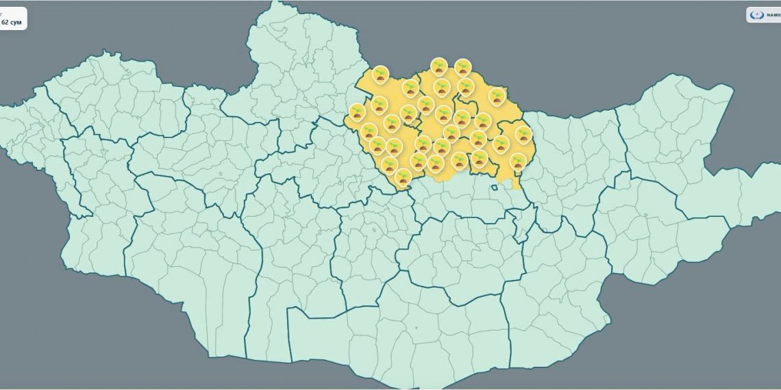 Өнөө шөнө газар тариалангийн бүс нутгаар хөрсөн дээр ЦОЧИР ХҮЙТЭРНЭ